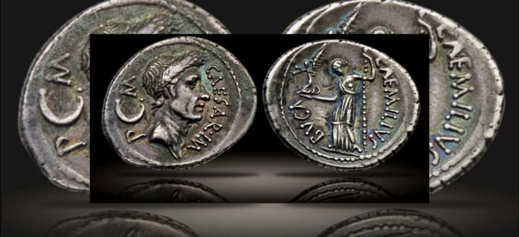 Portrait Denarius Of Julius Caesar